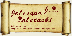 Jelisava Maletaški vizit kartica
